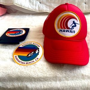 Red aviator nation Hawaii hat ⚡️